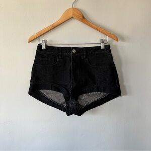 Marques Almeida US denim size 26 Portugal Size 10 Black Denim Micro Mini Shorts